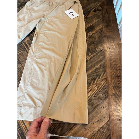 Zyia Active Work Flow Pants Women Large Tan Neutral Lounge Athletic Yoga Loose - Picture 8 of 12